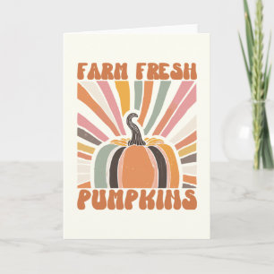 Retro Farm Fresh Pumpkins Kort