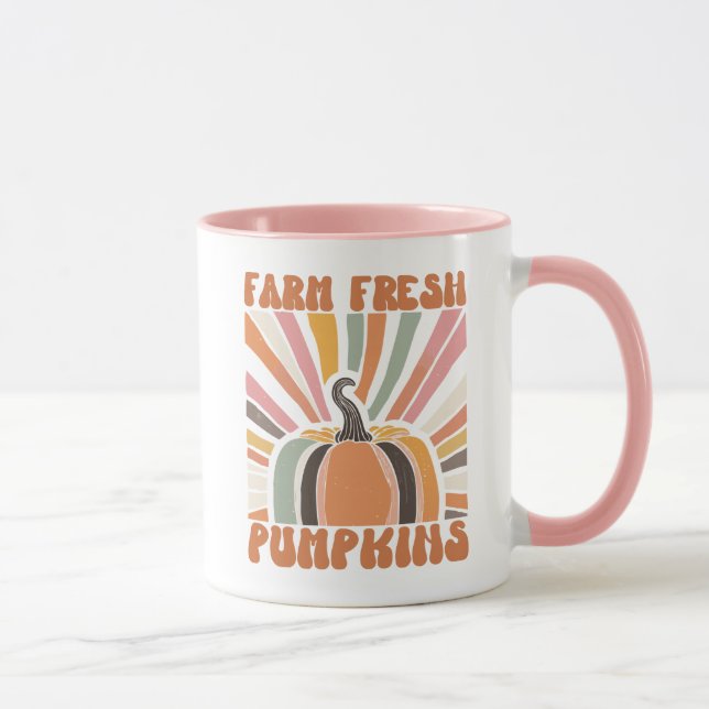 Retro Farm Fresh Pumpkins Mugg (Höger)