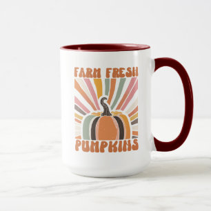 Retro Farm Fresh Pumpkins Mugg