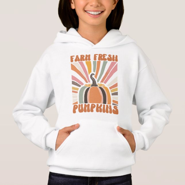 Retro Farm Fresh Pumpkins T Shirt (Framsida)