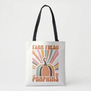 Retro Farm Fresh Pumpkins Tygkasse