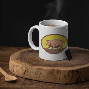 Retro Farm Gris med Sunburst Kaffemugg