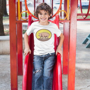 Retro Farm Gris med Sunburst T Shirt