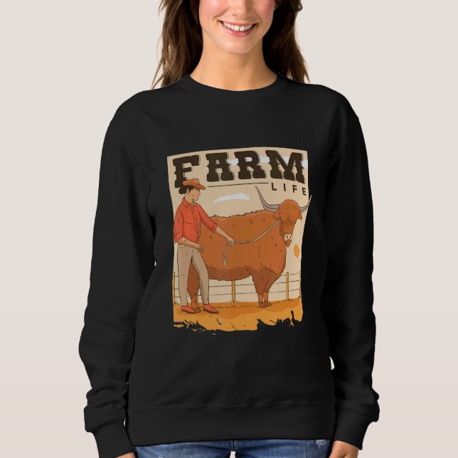 Retro Farm Sunset T Shirt (Framsida)