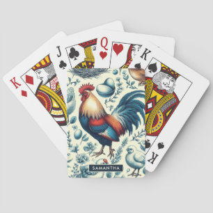 Retro Farm Tupp Mönster Casinokort