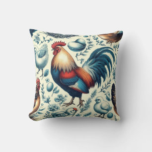 Retro Farm Tupp Mönster Kudde