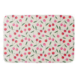 Retro Farmhouse Red och Rosa Berry Cherry Badrumsmatta