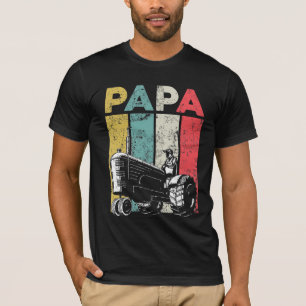 Retro Farming Pappa Trators Farmer Far T Shirt
