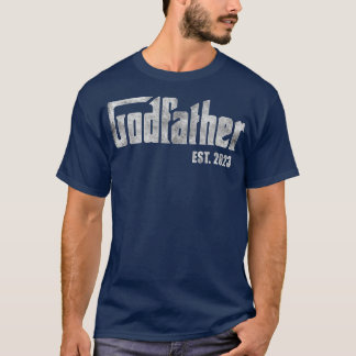Retro Fars dag, Godfather Est 2023, Gud Pappa Ann T Shirt