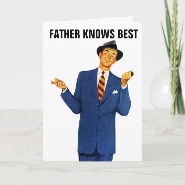 RETRO FARS DAG GREETING CARDS FOR PAPPA KORT (Framsida)