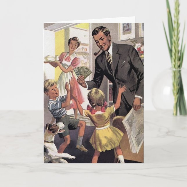 Retro Fars dag-kort Helgkort (Framsida)