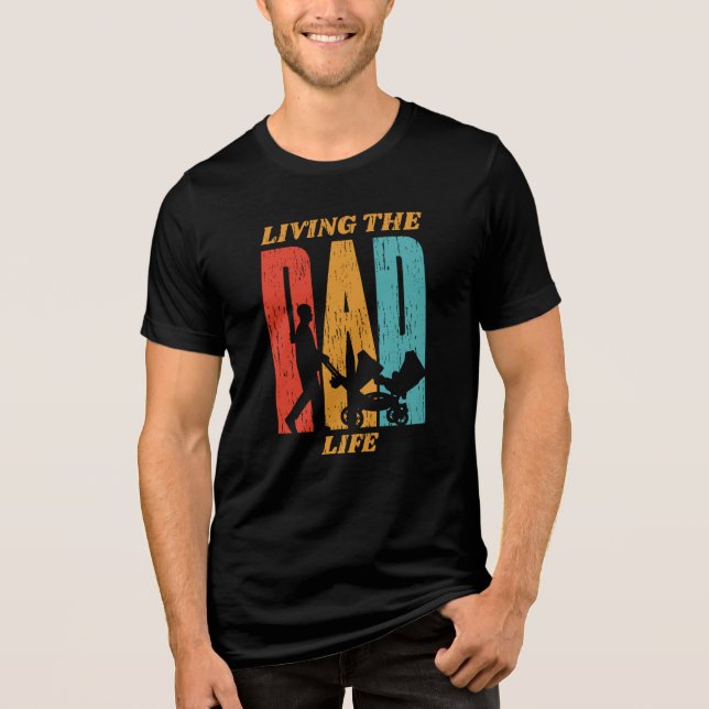 Retro Fars dag som lever Pappa T Shirt (Framsida)