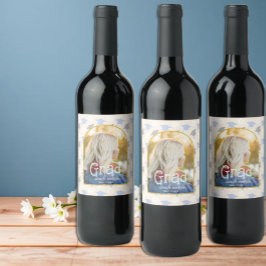 Retro Färskgraduerad-annonsering för Persika Vinflaska Etikett