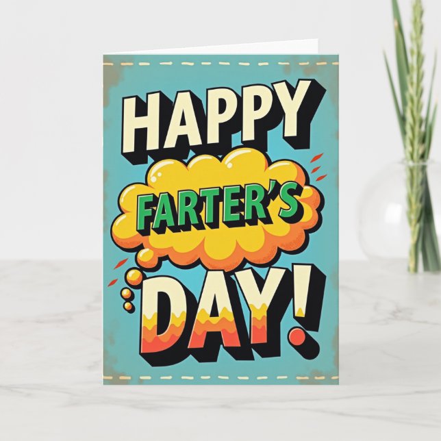 Retro Farters Day Grafik Kort (Framsida)