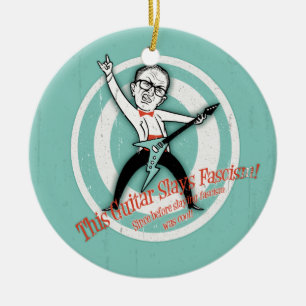 Retro FascismSlayer Julgransprydnad Keramik
