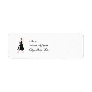 Retro Fashionista-Returetiketter Returadress Etikett