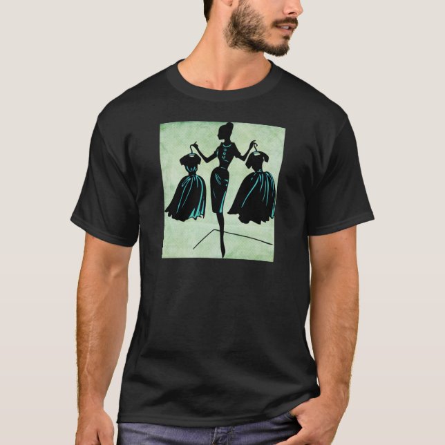 Retro Fashionista Silhuett Tee (Framsida)