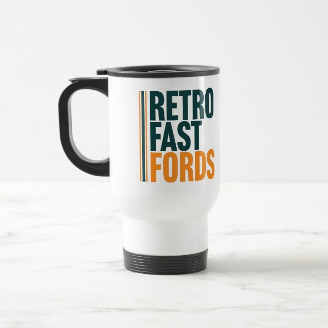 Retro Fast Fords Travel Mug Resemugg (Vänster)