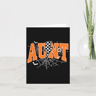 Retro Faster Blixt Halloween Spindelnät Höst Kort