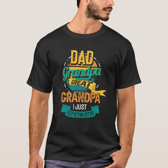 Retro Father's day saying for your Daddy and grand T Shirt (Framsida)