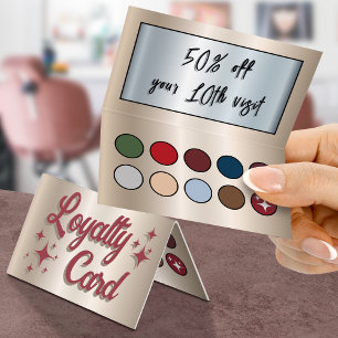 Retro faux eyeshadow palette-viket förmånskort visitkort
