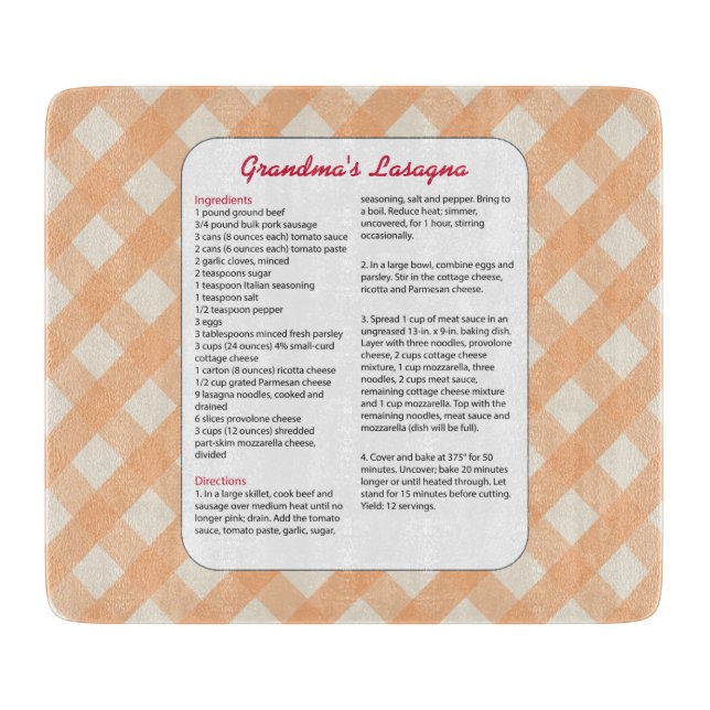 Retro favorit- recept för familj - Lasagna (Framsidan)