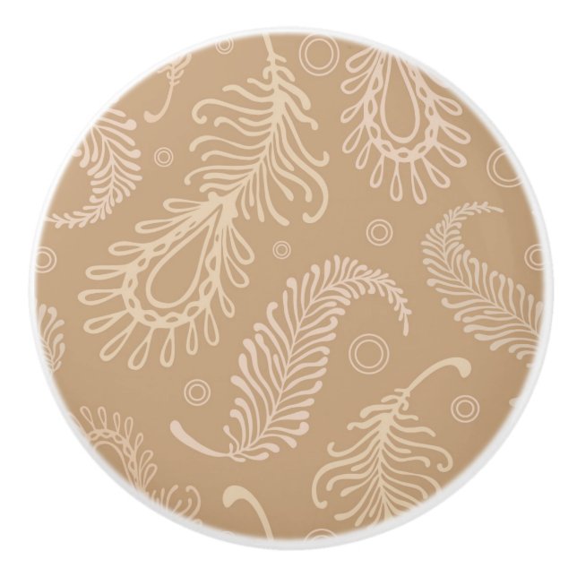 Retro-feater-blek-mönster Knopp (Framsidan)