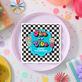 Retro Fem på 90-talet är en Vibe 5:e födelsedagen Pappersservett