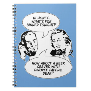 Retro Feminist Humor bärbar dator Anteckningsbok Med Spiral