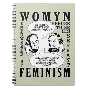 Retro Feminist Humor bärbar dator Anteckningsbok Med Spiral