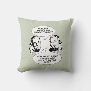 Retro Feminist Humor dekorativ kudde