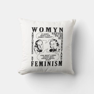 Retro Feminist Humor dekorativ kudde