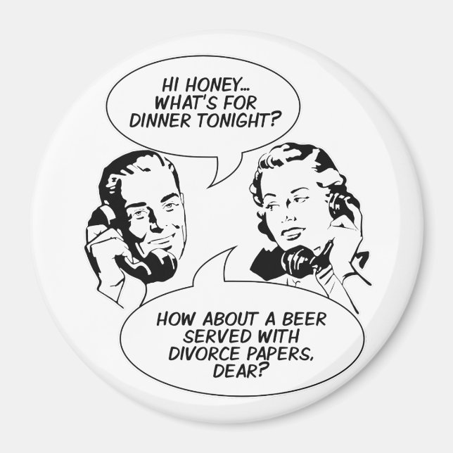 Retro Feminist Humor magnet (Framsidan)