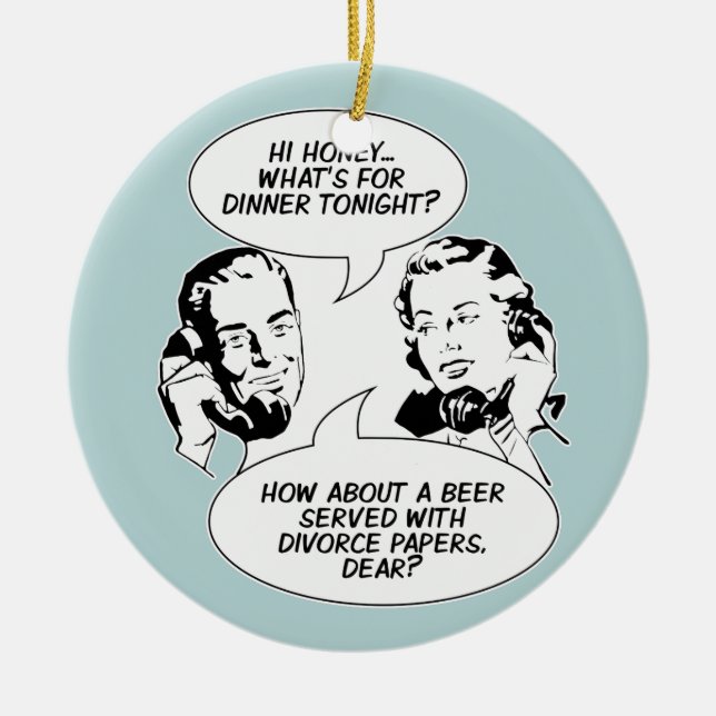Retro Feminist Humor ornament (Framsidan)