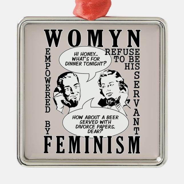 Retro Feminist Humor ornament (Framsidan)