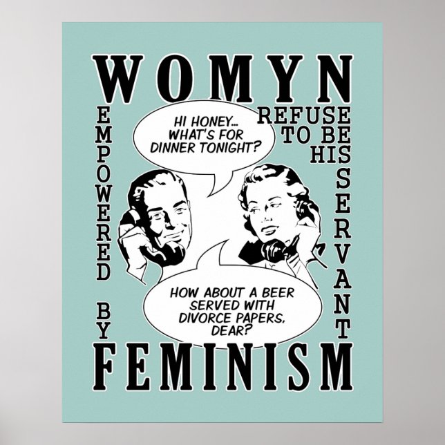 Retro Feminist Humor poster (Framsidan)