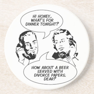 Retro Feminist Humor underlägg Sandsten