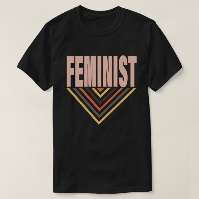 Retro Feminist T Shirt (Design framsida)