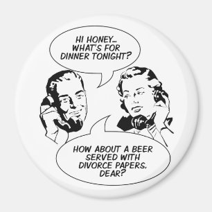 Retro feministiska humormagneter magnet