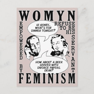Retro feministiska inbjudningar för