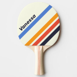 Retro Femkantig Rand med Namn Pingisracket