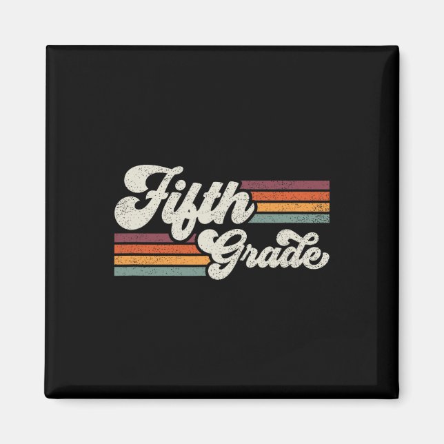 Retro femte klass lärare Byck To School  Magnet (Framsidan)