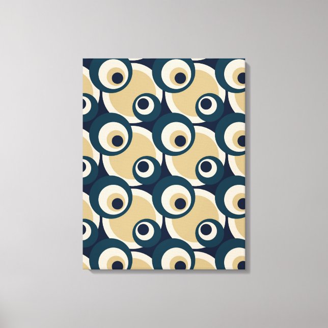 Retro femtio Abstrakt Art Wrapped Canvas (Framsida)