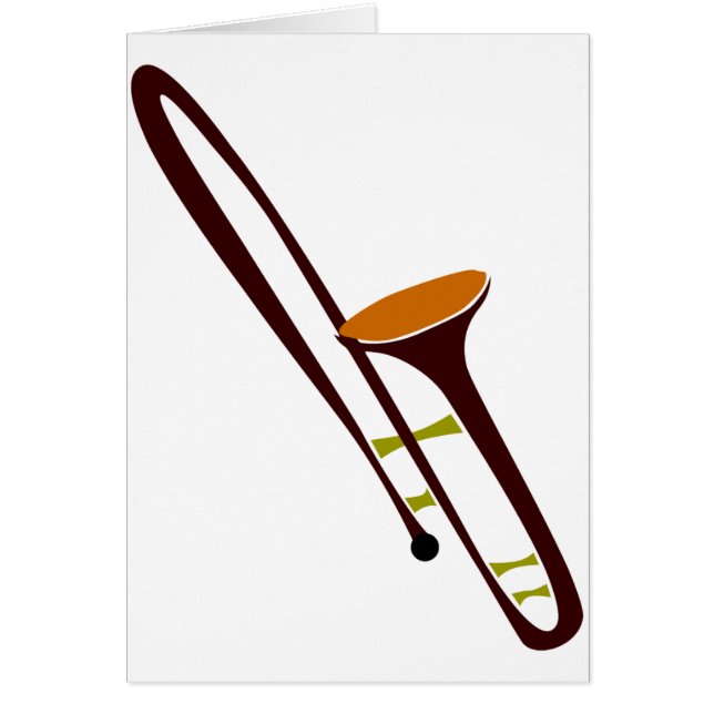 Retro femtiotalTrombone Hälsningskort (Framsidan)