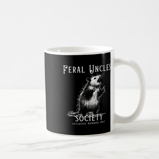 Retro Feral farbror Society Funny Opossum Älskare  Kaffemugg (Höger)