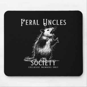 Retro Feral farbror Society Funny Opossum Älskare Musmatta