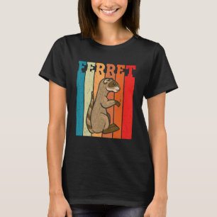 Retro Ferret Animal Ferret Pet T Shirt