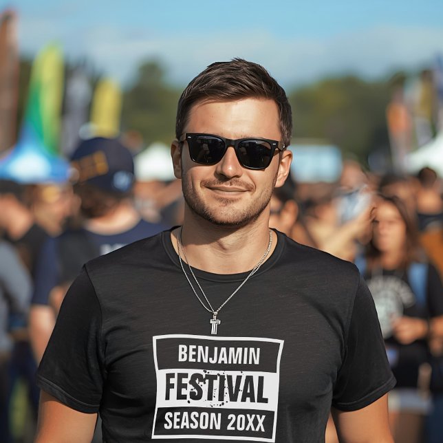 Retro Festival Season 20XX svart T Shirt (Skapare uppladdad)