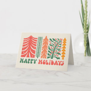 Retro Festive Forest Helgkort