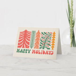 Retro Festive Forest Helgkort